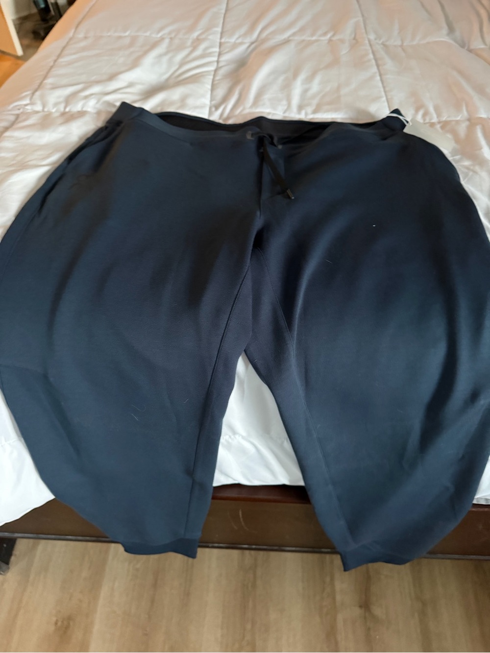 Men's Navy Drawstring Casual Pants